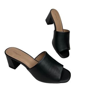 Classic Aerosoles Women's Entree Heeled Mule Sandals Black Size 8M